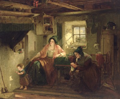 Der Sonnenstrahl, 1857 von Thomas Faed